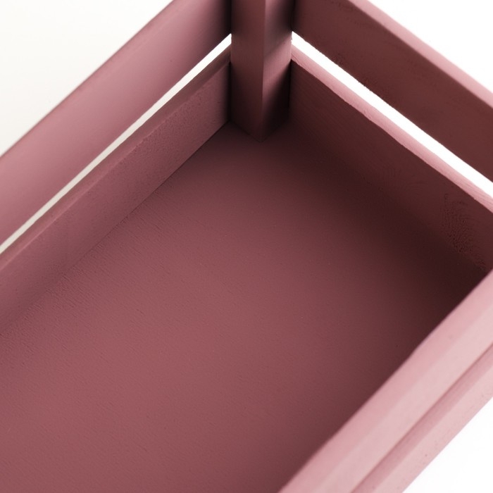 Кашпо деревянное 24.5×13.5×9 см  Кашпо деревянное 24.5×13.5×9 см "Двушка Лайт", двухреечное, бордовый тёмный Дарим Красиво