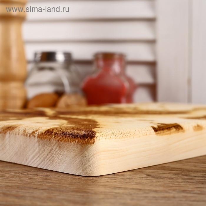 Доска из массива кедра «Сокол», прямоугольная, 18 × 28 см Доска из массива кедра «Сокол», прямоугольная, 18 × 28 см
