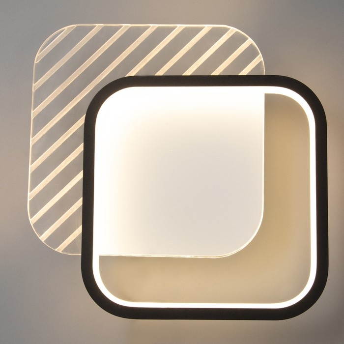 Бра "Двойной квадрат" LED 22Вт 3000/4000К белый 30х23х5 см