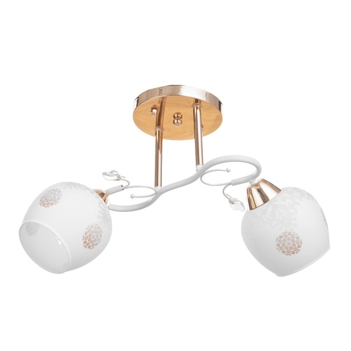 Люстра Люстра "Оливия" 2х60Вт Е27 Золото, белый 33х43х28см