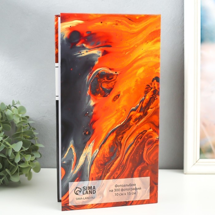 Фотоальбом на 300 фото 10х15 см Фотоальбом на 300 фото 10х15 см "Поток лавы" 33,5х17,5х5 см