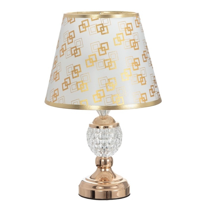 Лампа настольная "Азалия" 1х40Вт Е27 220В золото 25х25х40 см RISALUX