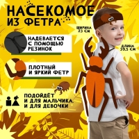 Карнавальный набор «Весёлые насекомые»: повязка и жук из фетра, 3–7 лет