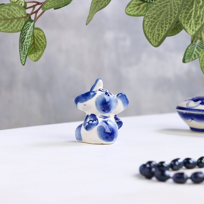 Сувенир «Слон», средний, 7 см, гжель Сувенир «Слон», средний, 7 см, гжель