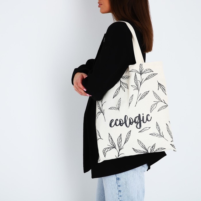 Шопер Ecologic без молнии, без подкладки, бежевый Шопер Ecologic без молнии, без подкладки, бежевый