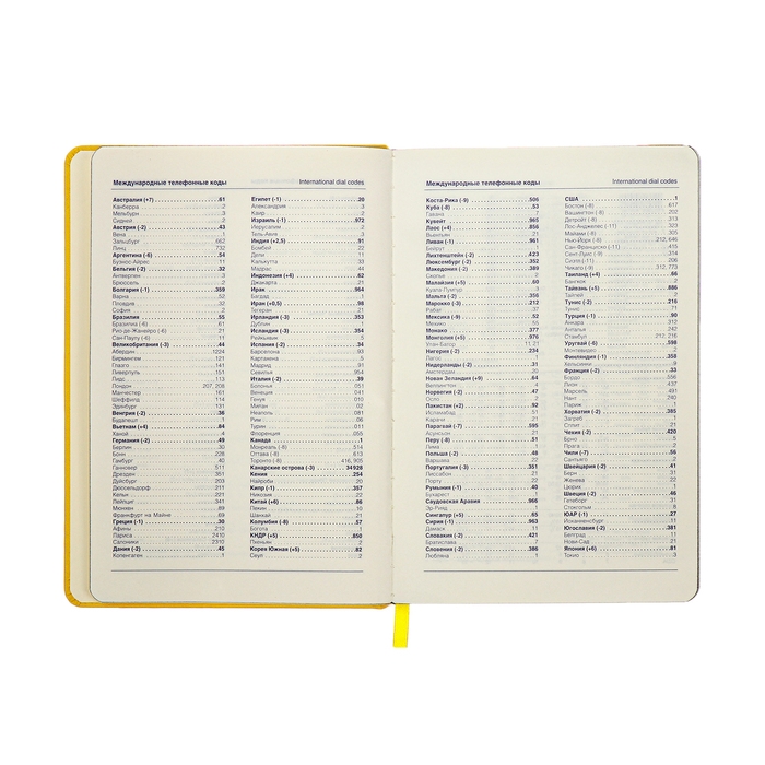 Ежедневник недатированный A5, 140л, клетка, кожзам, на резинке, черный срез, Желтый