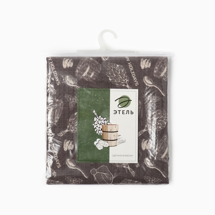 Простыня для бани Простыня для бани "Новогодняя баня" 150х180 см, хлопок, ваф. полотно