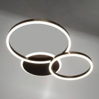 Люстра с ПДУ 1102/2CF LED 120Вт диммер кофе 65х65х7 см BayerLux