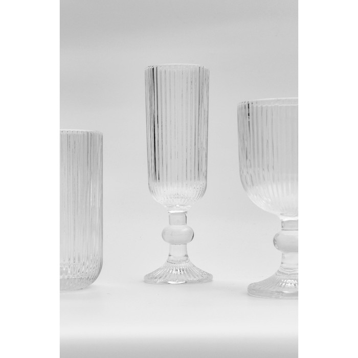 Бокал для шампанского стеклянный Magistro «Грани», 150 мл, 5,5×18,5 см, цвет прозрачный Бокал для шампанского стеклянный Magistro «Грани», 150 мл, 5,5×18,5 см, цвет прозрачный