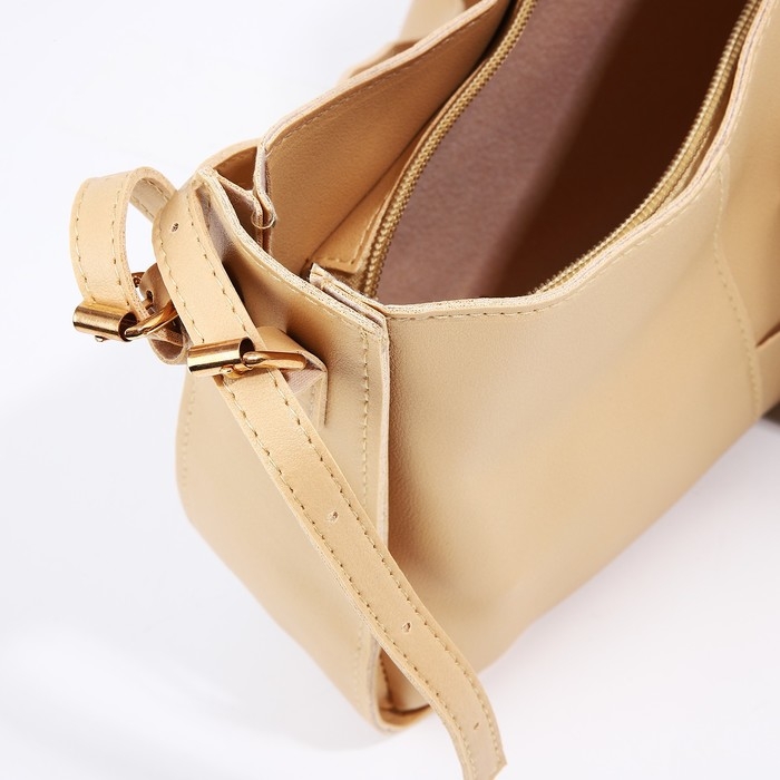 Сумка женская тоут на молнии, цвет бежевый Сумка женская тоут на молнии, цвет бежевый