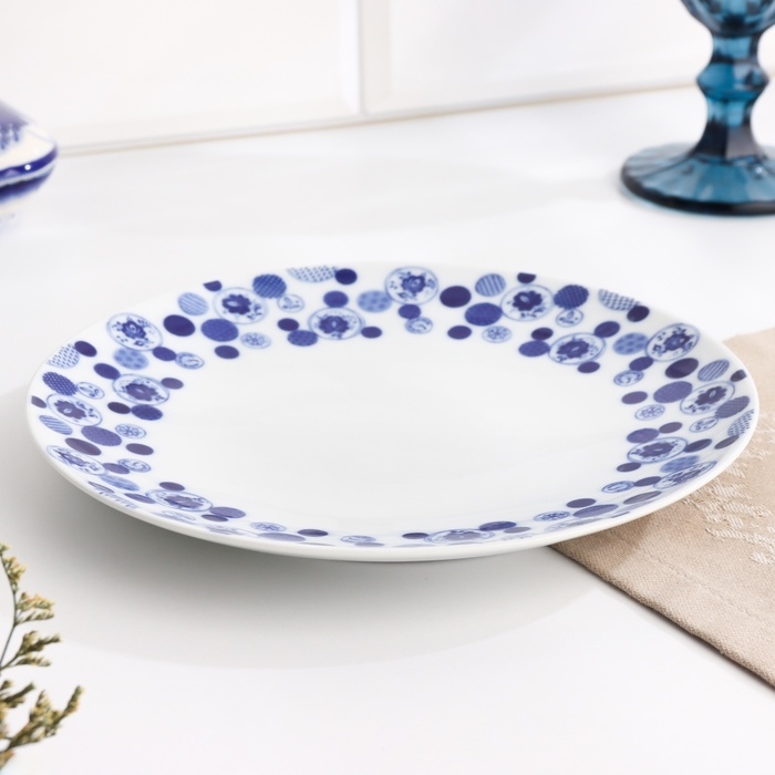 Тарелка Тарелка "Романс проза", д-200мм, нео гжель