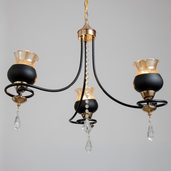 Люстра Люстра "Лира" 3хЕ27 40Вт черный 60х60х85 см BayerLux