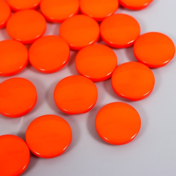 Пуговицы пластик на полуножке Пуговицы пластик на полуножке "Кругляш коралл" 1,3х1,3 см набор 50 шт 2х5,5х5,5 см