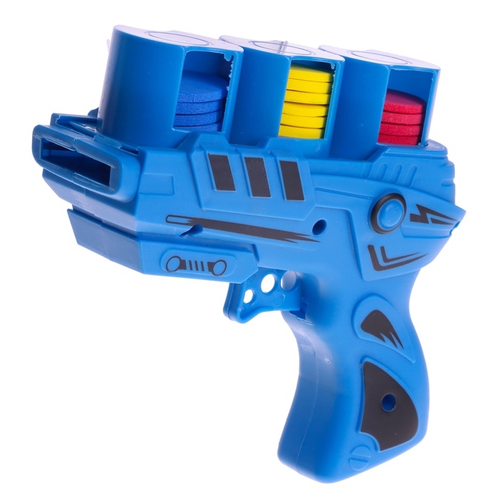 Пистолет «Молния», детский, стреляет дисками, 17 см, цвет МИКС Пистолет «Молния», детский, стреляет дисками, 17 см, цвет МИКС