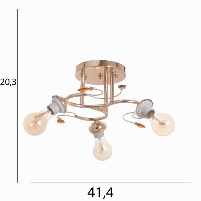 Люстра Люстра "Адайн" 3х40Вт БП Е27 Золото МОДЕЛЬ: 2612371