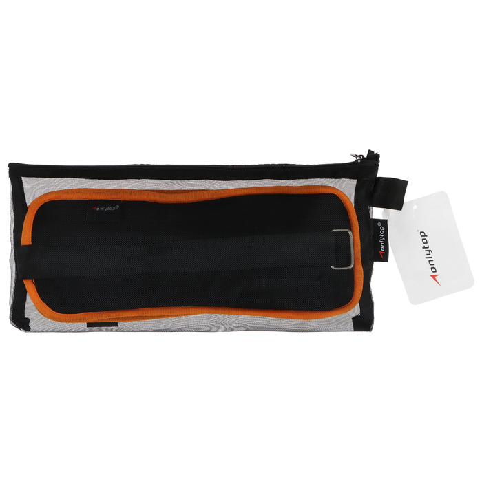 Утяжелители неопреновые ONLYTOP, 2 шт. х 1 кг, цвет чёрный/оранжевый Утяжелители неопреновые ONLYTOP, 2 шт. х 1 кг, цвет чёрный/оранжевый