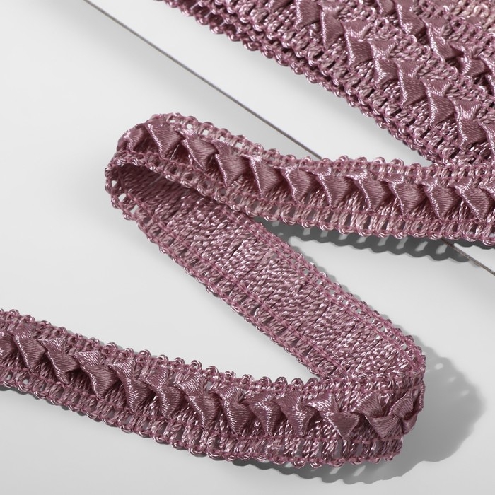 Тесьма декоративная «Самоса», 18 мм, 9,1 ± 0,5 м, цвет пыльная роза Тесьма декоративная «Самоса», 18 мм, 9,1 ± 0,5 м, цвет пыльная роза