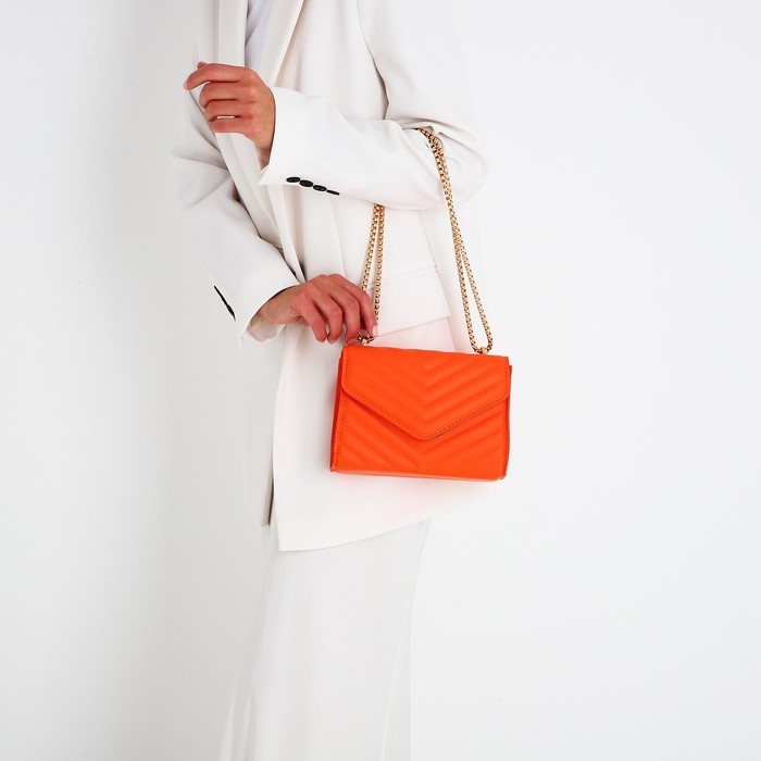 Сумка-мессенджер на молнии, цвет оранжевый Сумка-мессенджер на молнии, цвет оранжевый