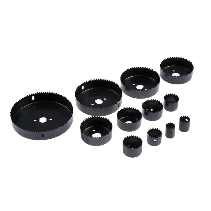 Набор пил кольцевых ТУНДРА, 19-22-28-32-38-44-51-64-76-89-102-127 мм, 12 шт. Набор пил кольцевых ТУНДРА, 19-22-28-32-38-44-51-64-76-89-102-127 мм, 12 шт.