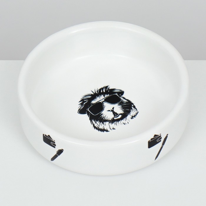 Миска керамическая для грызунов Миска керамическая для грызунов "Чёрно-белый" 80 мл 8,5 х 3 см