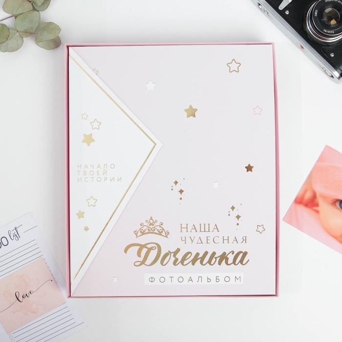 Фотоальбом подарочный 20 м.л «Наша чудесная доченька» Фотоальбом подарочный 20 м.л «Наша чудесная доченька»
