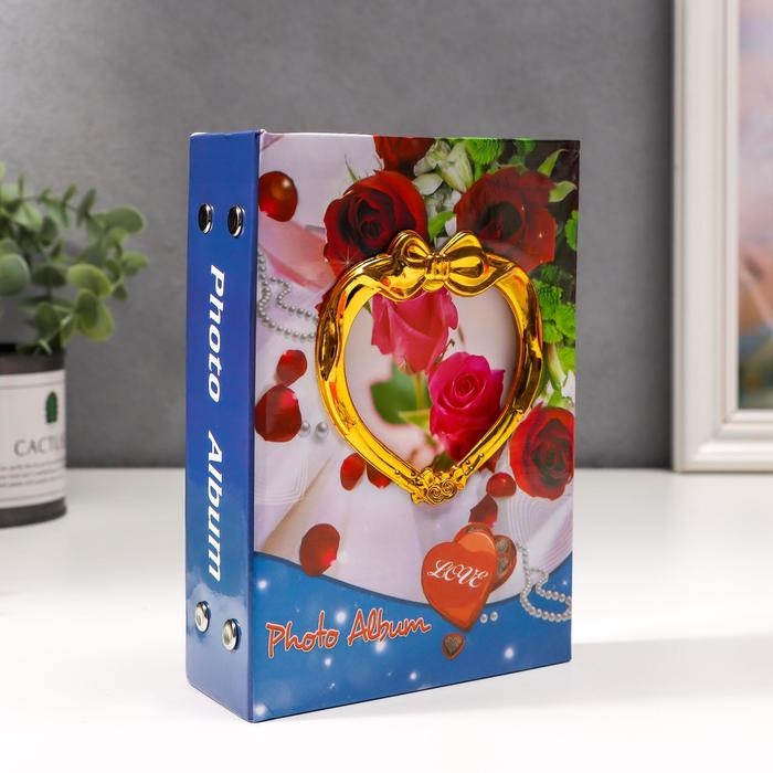 Фотоальбом 96фото 10х15 см  Фотоальбом 96фото 10х15 см "Золотая рамка" МИКС 16,5х12,5х4,5 см