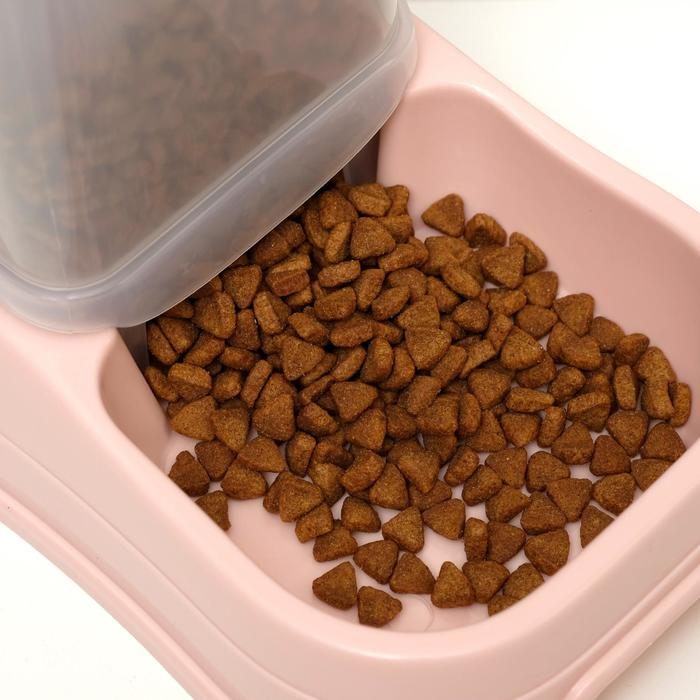 Автокормушка 1,5 л, 23,5 х 16 х 24 см, розовая Автокормушка 1,5 л, 23,5 х 16 х 24 см, розовая