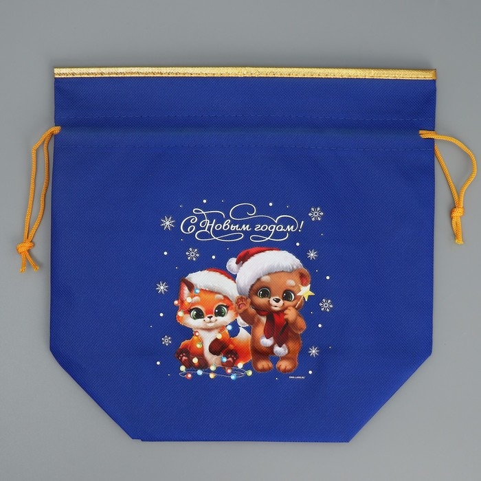 Мешок подарочный «С праздником», 28 х 28 см +/- 1.5 см, Новый год Мешок подарочный «С праздником», 28 х 28 см +/- 1.5 см, Новый год