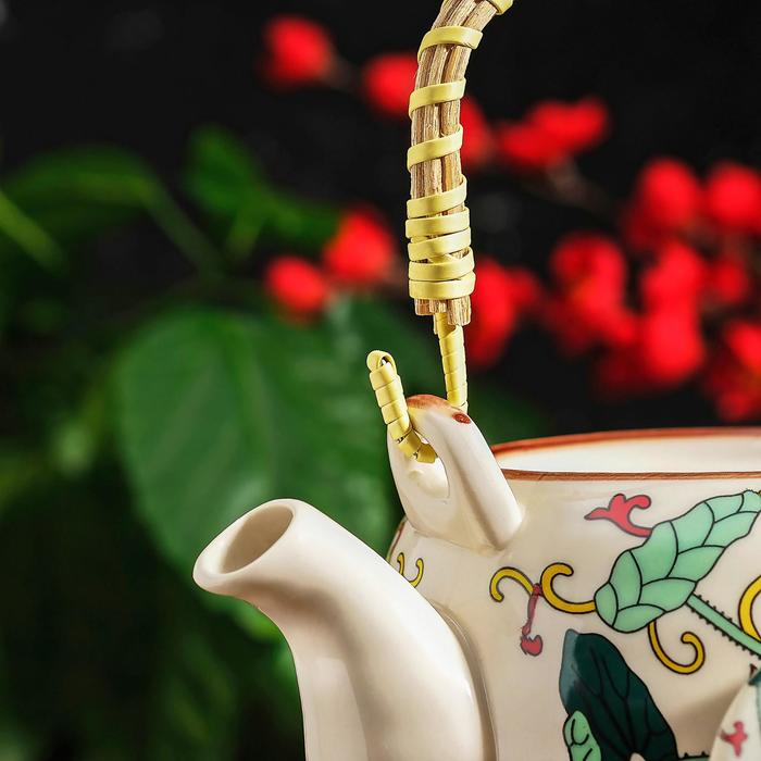 Чайник керамический заварочный с металлическим ситом «Лотос», 900 мл Чайник керамический заварочный с металлическим ситом «Лотос», 900 мл