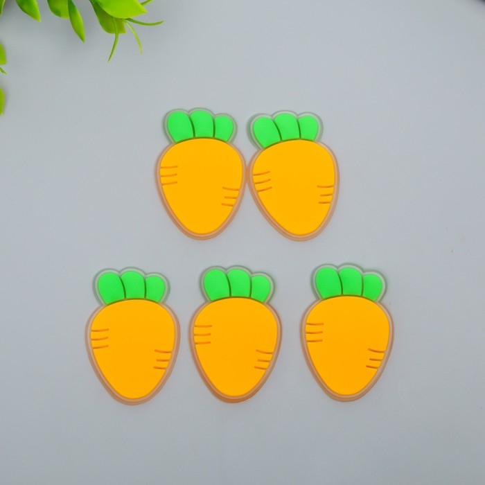 Декор для творчества резина Декор для творчества резина "Морковка" набор 12 шт 4х3 см