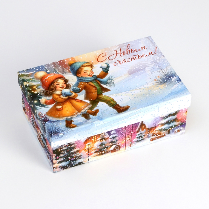 Набор подарочных новогодних коробок 10 в 1 Набор подарочных новогодних коробок 10 в 1 "Новогдние каникулы", 32,5 х 20 х 12,5 - 12 х 7 х 4 см. Новый год