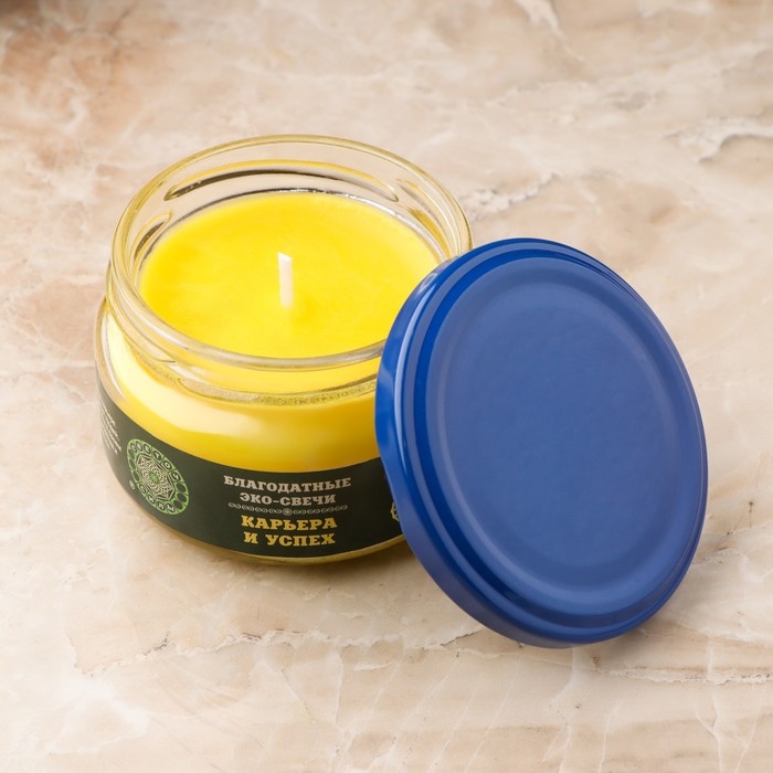 Эко-свеча магическая  Эко-свеча магическая "Карьера и успех" из натурального воска, 7х5 см