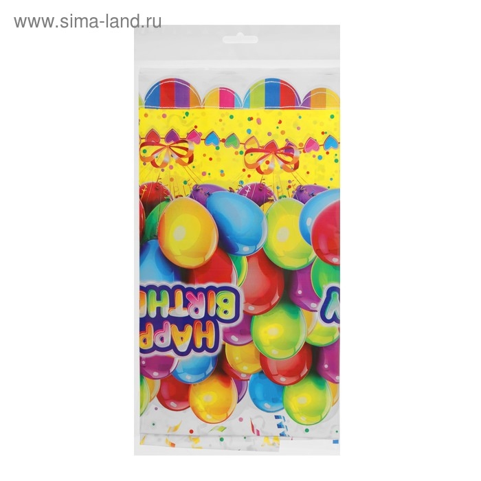 Скатерть «День рождения», 120х180 см, 35 мкм Скатерть «День рождения», 120х180 см, 35 мкм