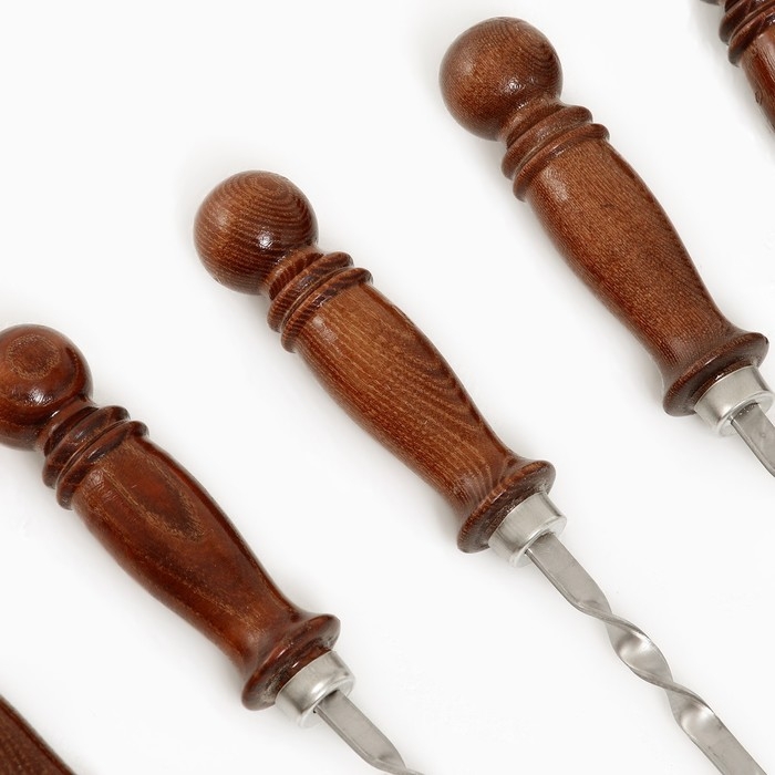 Набор с шампурами подарочный  Набор с шампурами подарочный "Шафран", 6 шт, рабочая часть - 50 см