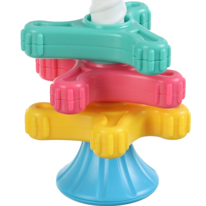 Развивающая игрушка пирамидка «Закрути меня» с шестеренками, погремушка, Крошка Я Развивающая игрушка пирамидка «Закрути меня» с шестеренками, погремушка, Крошка Я