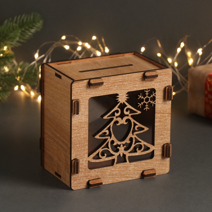 Новогодняя копилка  Новогодняя копилка "Ёлка" 12х12х9 см