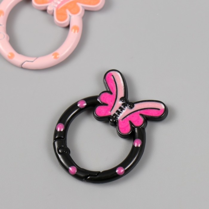 Карабин металл Карабин металл "Бабочка" МИКС 3,8х3 см