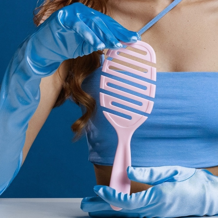 Расчёска массажная, вентилируемая, 8 &times; 23,5 см, цвет МИКС