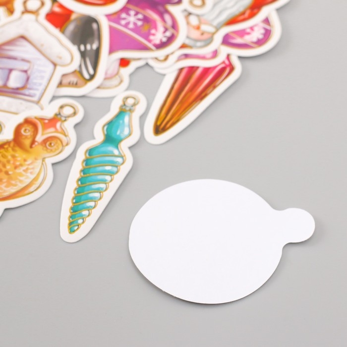 Наклейки для творчества Наклейки для творчества "Новогодние игрушки" тиснение золото набор 48 шт 9х7х0,8 см