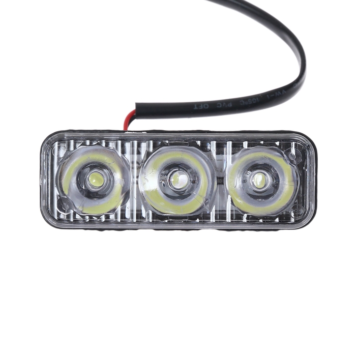 Дневные ходовые огни, 12 В, 3.6 Вт, 6000К, 3 LED, провод 138 см Дневные ходовые огни, 12 В, 3.6 Вт, 6000К, 3 LED, провод 138 см