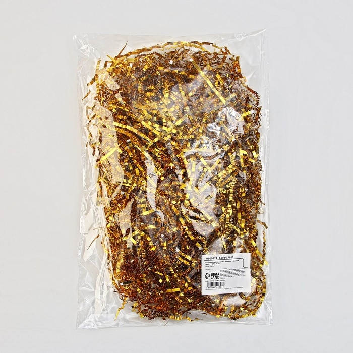 Наполнитель для шаров и подарков, упаковка, «Золотой закат» , 15 х 26 см Наполнитель для шаров и подарков, упаковка, «Золотой закат» , 15 х 26 см