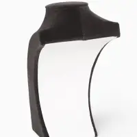Бюст для украшений QF, 12&times;6&times;19 см, h=19 см, флок, серый графит