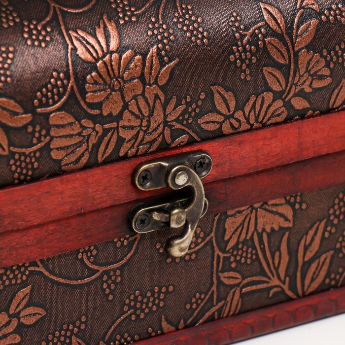 Шкатулка дерево под бутылку Шкатулка дерево под бутылку "Карта путешествий и розы" 12,5х35х13,5 см