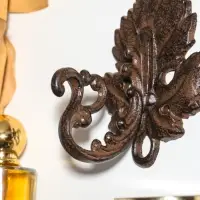 Крючок настенный &laquo;Виноградный лист&raquo;, ключница декоративная, чугун, 9&times;12.5&times;7.5 см