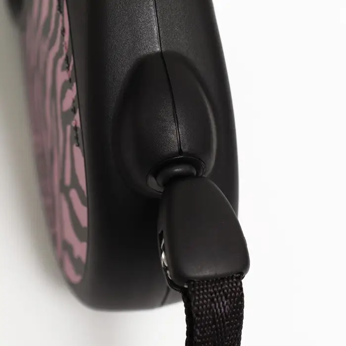 Рулетка Flexi Safari cord M, 5 м, трос, до 20 кг, розовая зебра (pink Zebra)