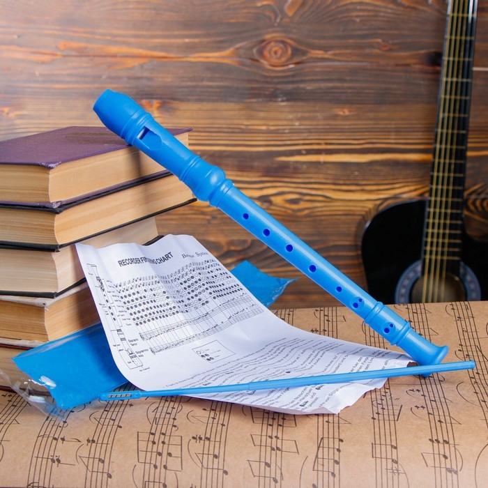 Блокфлейта Music Life, 8 отверстий, немецкая система, сопрано, голубая Блокфлейта Music Life, 8 отверстий, немецкая система, сопрано, голубая