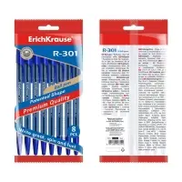Набор ручек шариковых ErichKrause R-301 Original Stick, 8 штук, узел 0.7 мм, чернила синие