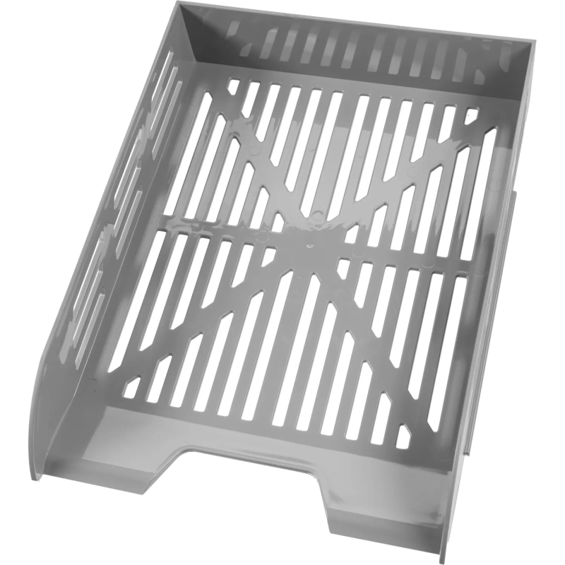 Лоток горизонтальный для бумаг Выбор есть сетчатый непрозрачный серый