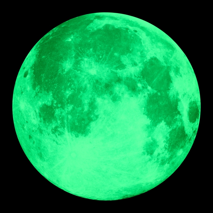 Наклейка 3Д интерьерная Наклейка 3Д интерьерная "Полнолуние", светящаяся, 30х30см