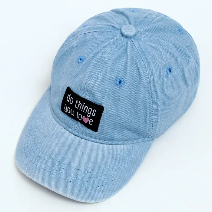 Кепка детская для девочки Do things you love, джинса, р-р 52-54, 5-7 лет